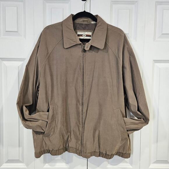 Members Only Tan Men's Bomber Preppy Jacket XL - Picture 1 of 8